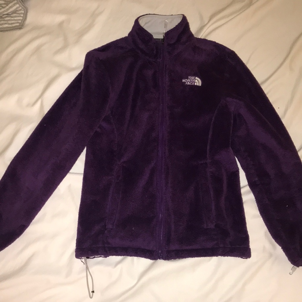 Fuzzy women’s north face jacket